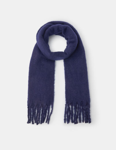 Soft Plain Scarf Deep Blue