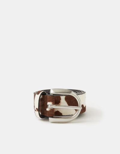 Cow Pattern Leather Belt