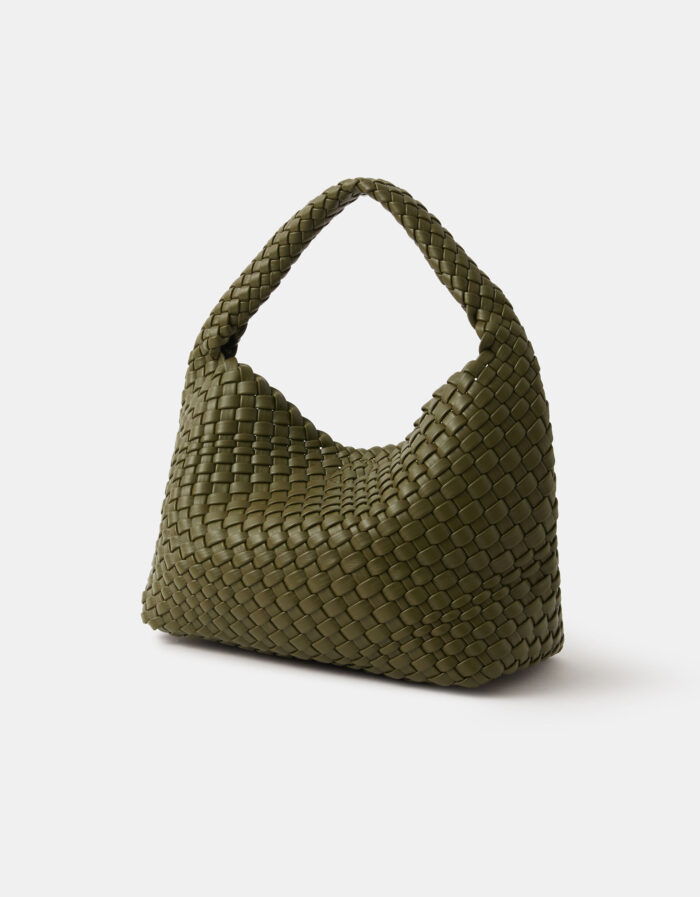 b5 Woven Shoulder Bag Olive
